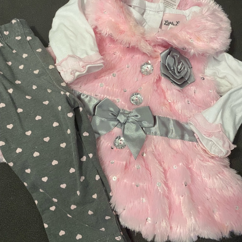Little Lass 3 Piece Infant Girl Set Size 6-9 Months